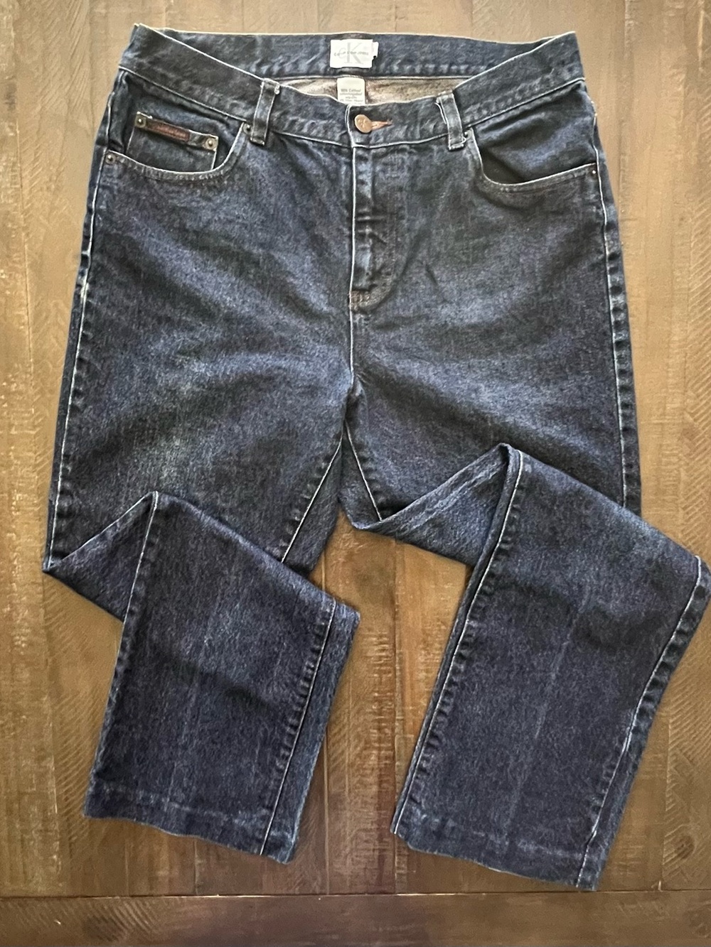 Calvin Klein Women’s Jeans Size 10 Metallic Thread Denim • Hong Kong